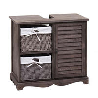 WASCHBECKENUNTERSCHRANK Grau, Braun - Braun/Grau, Holz (65/60/31cm) - MCW