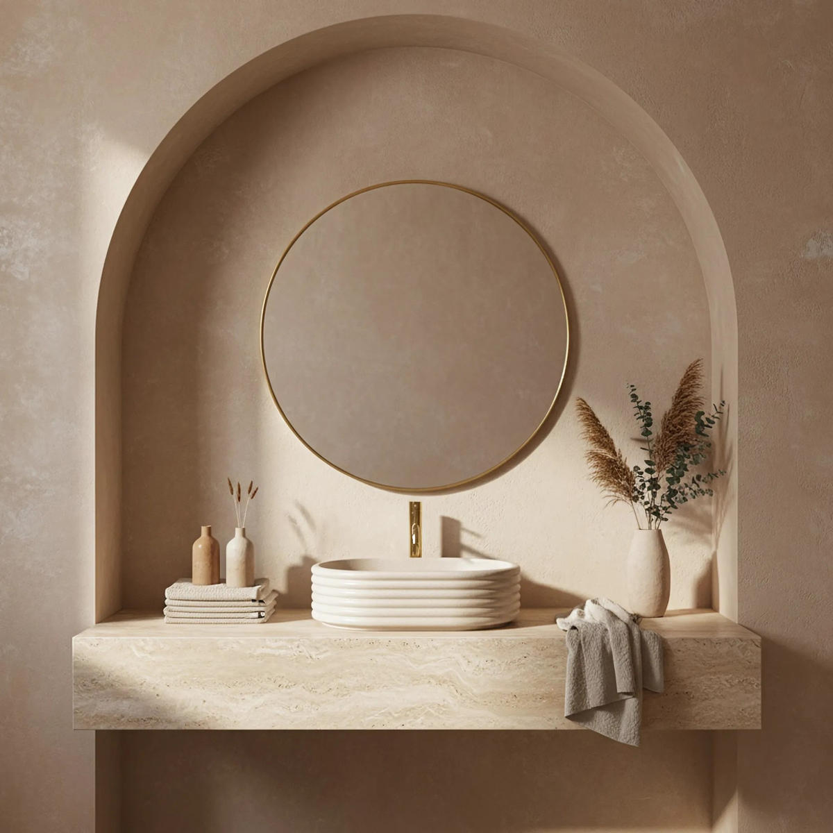 AUFSATZWASCHBECKEN Rea Nicoletta Beige - Beige, Keramik (36/14/50cm) - REA