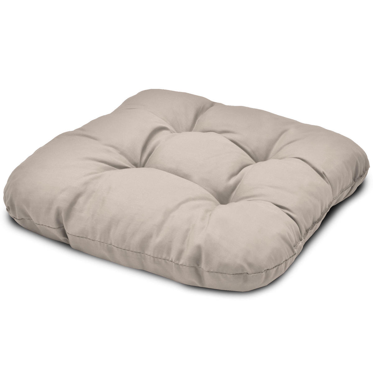 STUHLKISSEN Lisa 40/40/8 cm Taupe 4tlg - Taupe, Textil (40/40cm) - Beautissu 