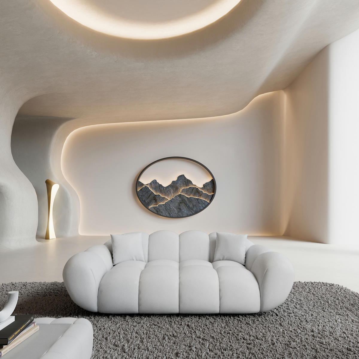 2-SITZER-SOFA Liva Weiß Kunstleder - Weiß, Kunststoff (200/70/93cm) - VAROYAL