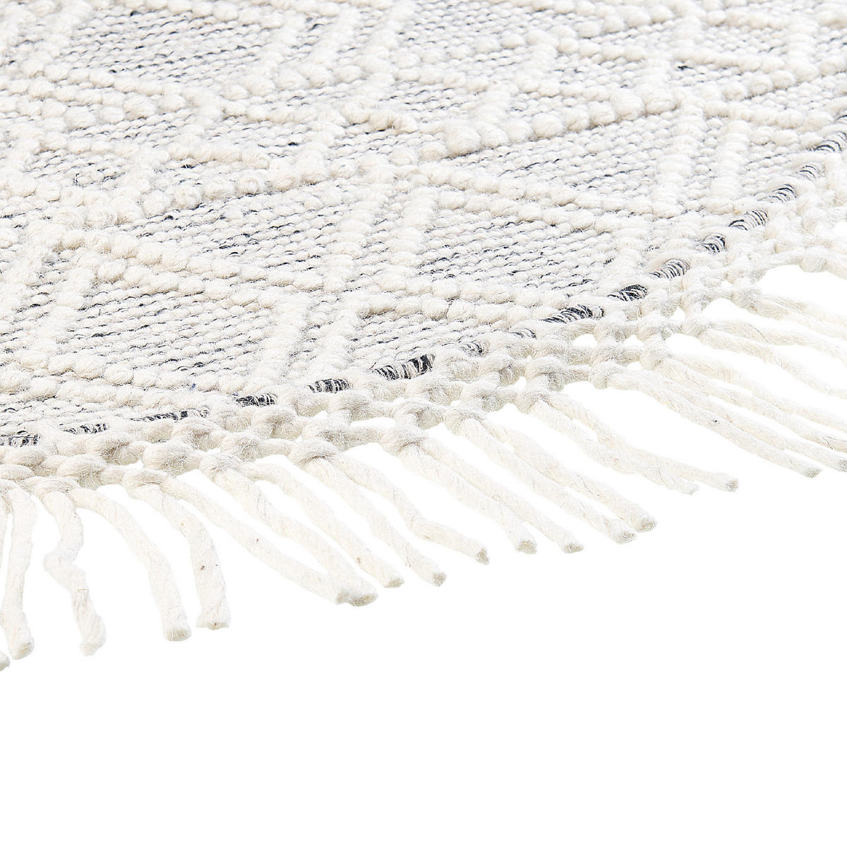 KURZFLOR-TEPPICH Buldan 140/140 cm - Grau, Textil (140/140cm) - Beliani