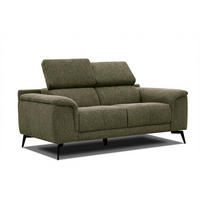 SOFA FIERO 2-Sitzer, olivgrün - Schwarz/Olivgrün, Holzwerkstoff/Textil (170/82/103cm) - Wozimo