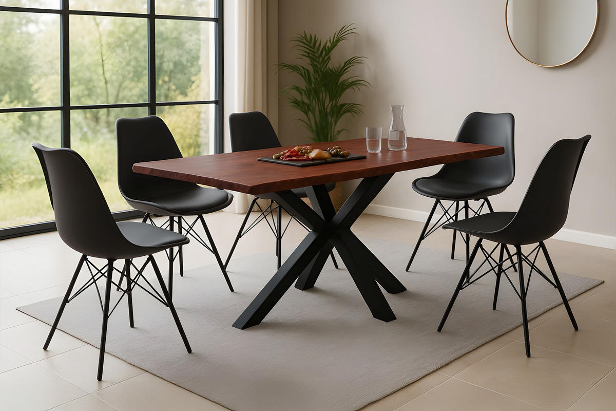 ESSTISCH ROXANA - Beige/Naturfarben, Holz (90/180/77cm) - SAM