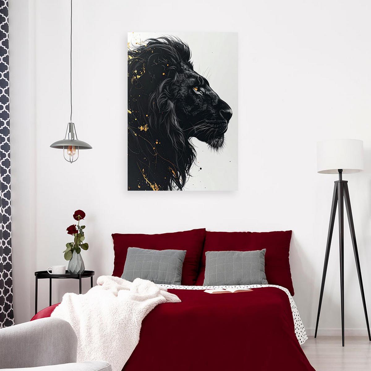 LEINWANDBILD Tiere 40x60cm - Schwarz, Textil (40/60cm) - Feeby