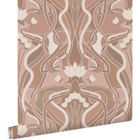 TAPETE Blumenmuster im Jugendstil 50 x 900 cm - Pink, Papier (50/900cm) - ESTAhome
