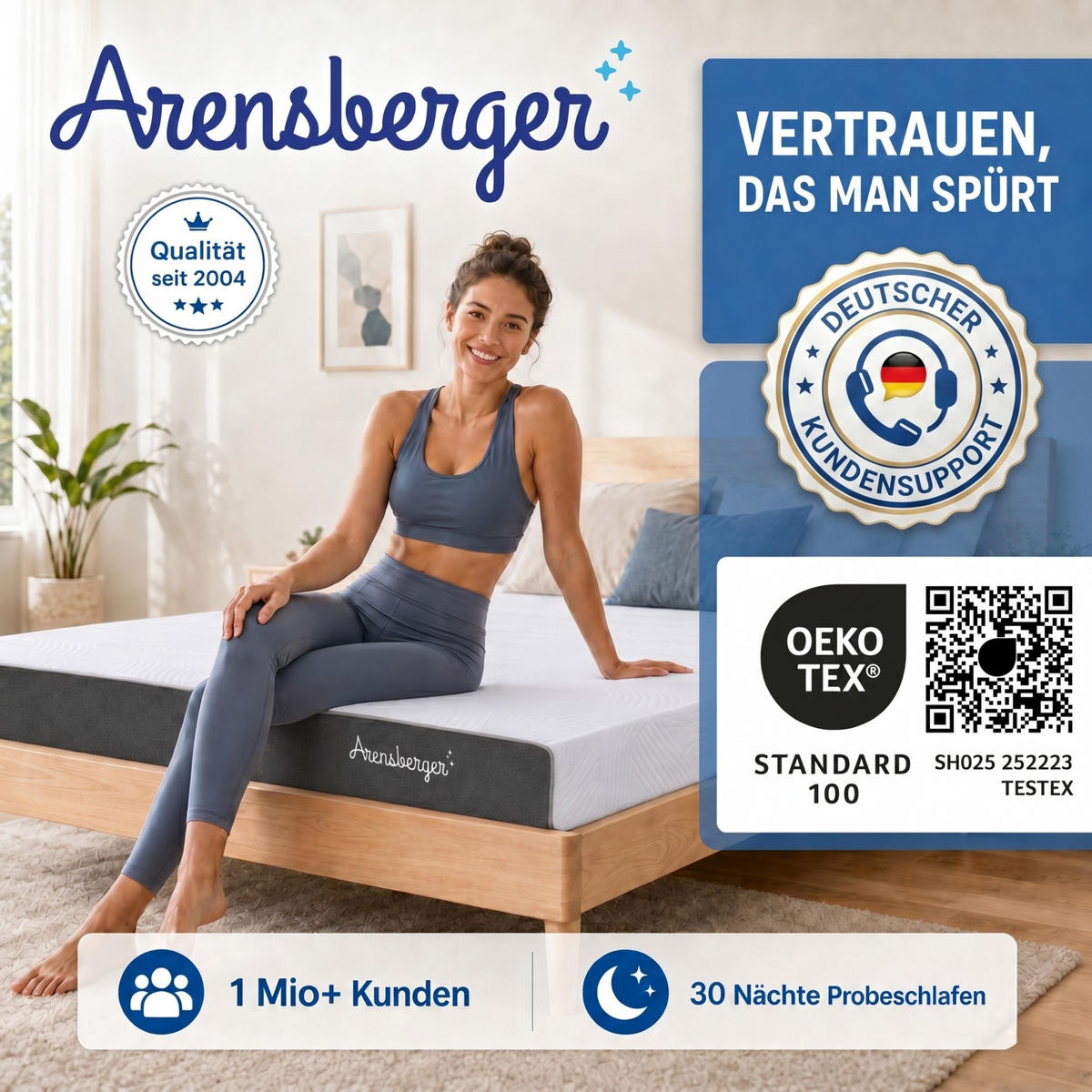 GEL-MATRATZE ANNA, Höhe 13cm, 180x200cm - Weiß, Textil (180/200cm) - Arensberger