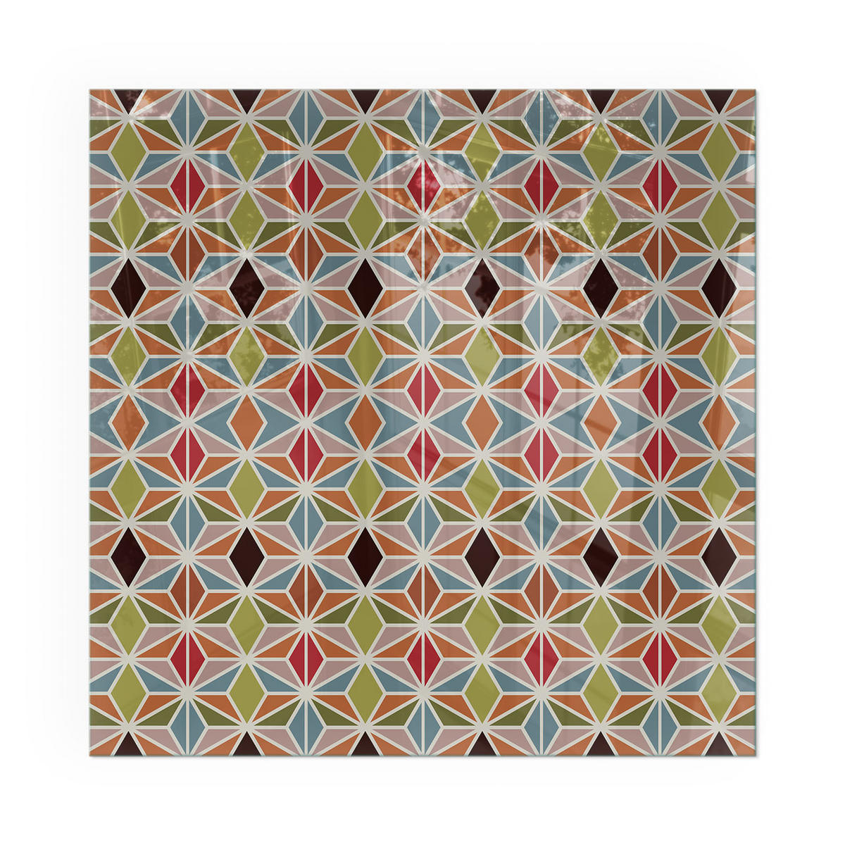 GLASPLATTE für Kamin 50x50 cm - Braun, Glas (50/50/0.4cm) - TULUP