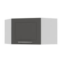 ECKHÄNGESCHRANK Kvantum W10/60/36 Graphit Matt / Weiß Matt 60 / 60 / 36cm - Graphitfarben/Weiß, Holz/Holzwerkstoff (60/36/60cm) - Feldmann-Wohnen