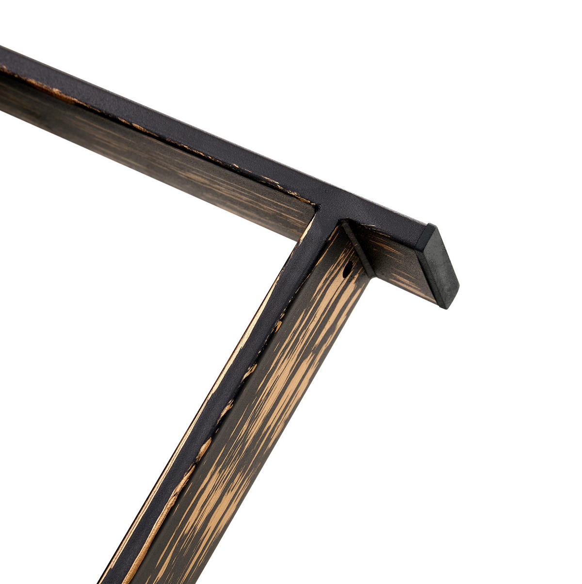 COUCHTISCH 68 cm in Schwarz aus MDF und Metall mit Kreuzgestell - Schwarz, Holzwerkstoff (68/68/36cm) - OKMYHOME
