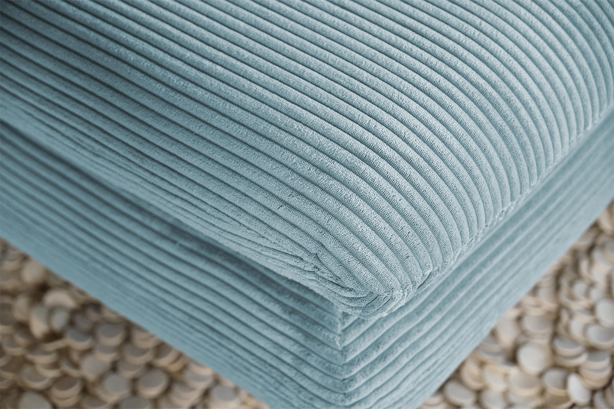 LONGSEAT CHAMRE Hellblau - Schwarz/Hellblau, Textil/Metall (130/95/160cm) - KAWOLA
