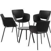 GARTENSITZGRUPPE Kunststoff schwarz - Schwarz, Kunststoff - CLP