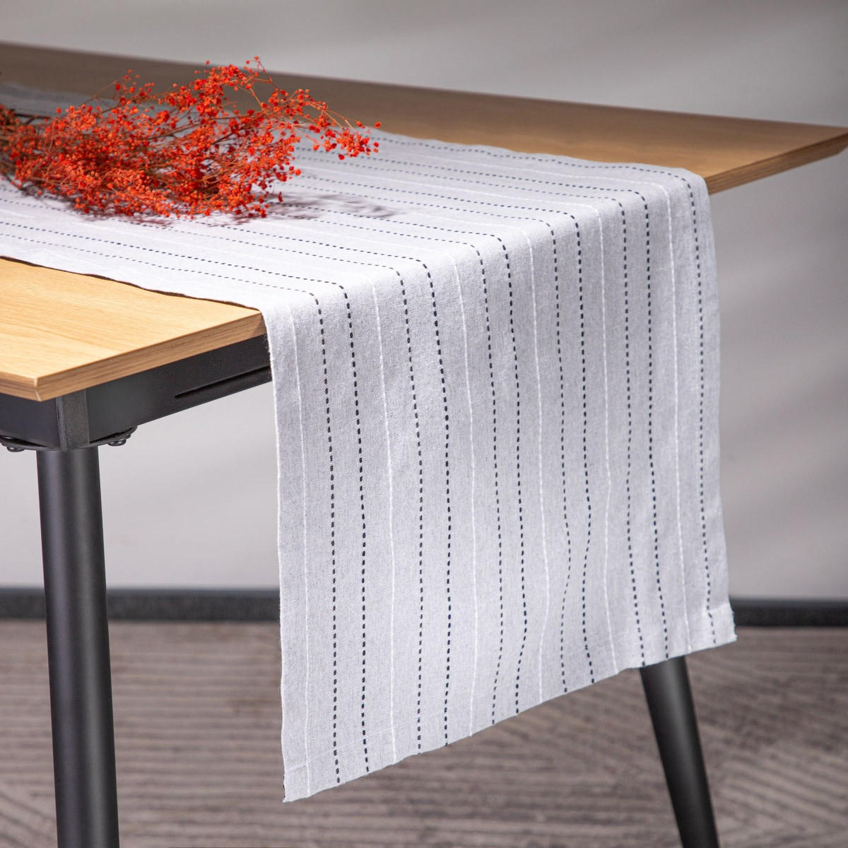 TISCHLÄUFER Grepato grau 40/160 cm - Grau, Textil (40/160cm) - Homla