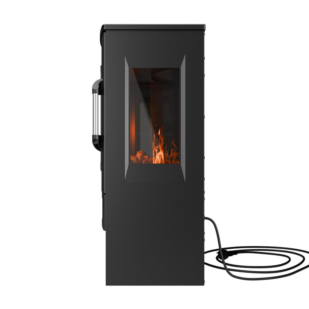 ELEKTROKAMIN 1800W schwarz - Flammenbild separat nutzbar - Schwarz, Metall (35/75/45cm) - Juskys