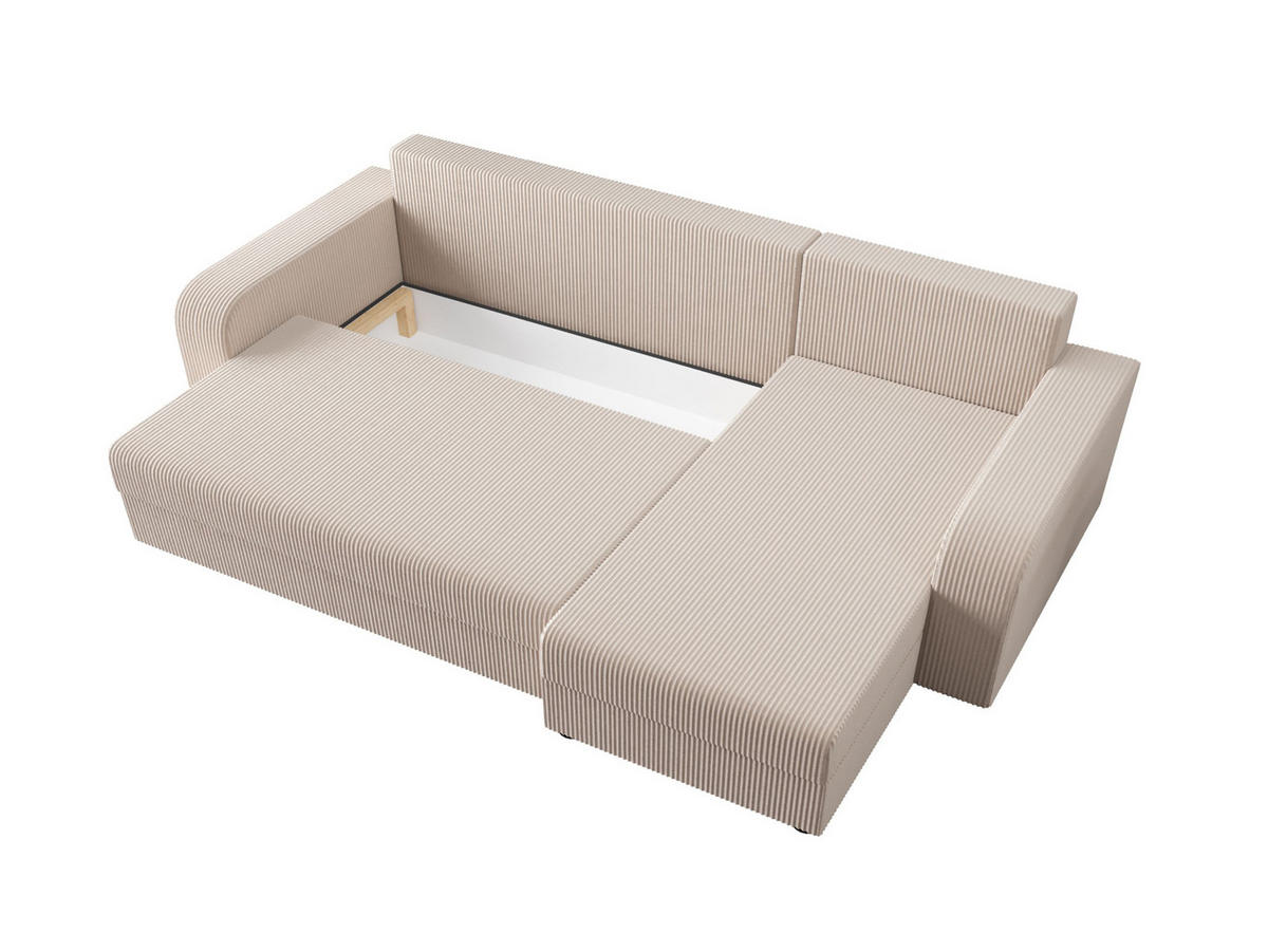 ECKSOFA HEWLET L BIS Zoom 1 Links mit Schlaffunktion - Beige, Textil (240/140cm) - Bedante