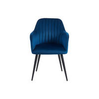 STUHL - 58 cm x 59 cm - Samt, Stoff - Marineblau - ELEANA - Dunkelblau, Textil (58/82/59cm) - Vente-Unique