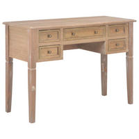SCHREIBTISCH Braun 109,5/45/77,5 Cm Holz - Braun, Holz (109.5/45/77.5cm) - vidaXL