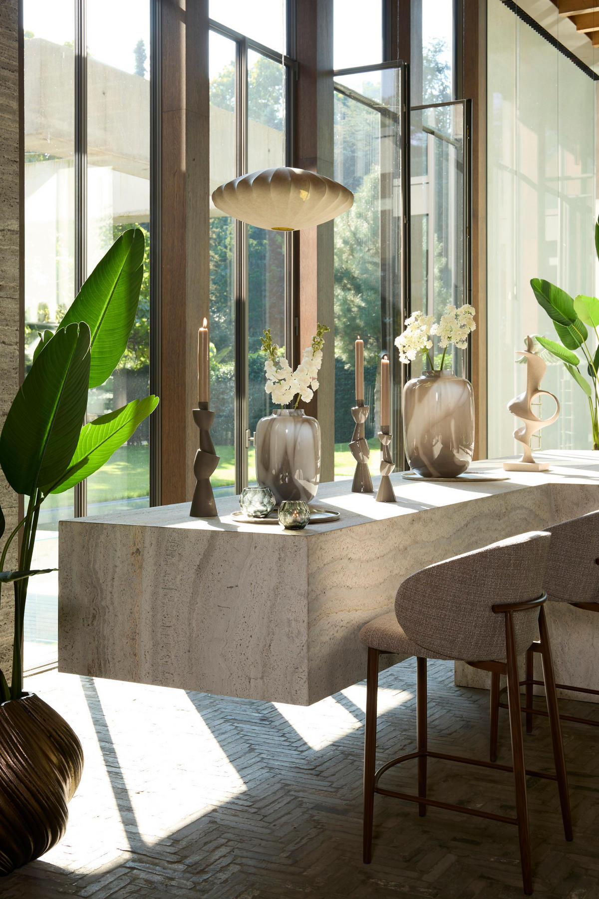 BARHOCKER Aluko Braun 57/55/94 cm - Braun, Metall (55/94/57cm) - Light & Living