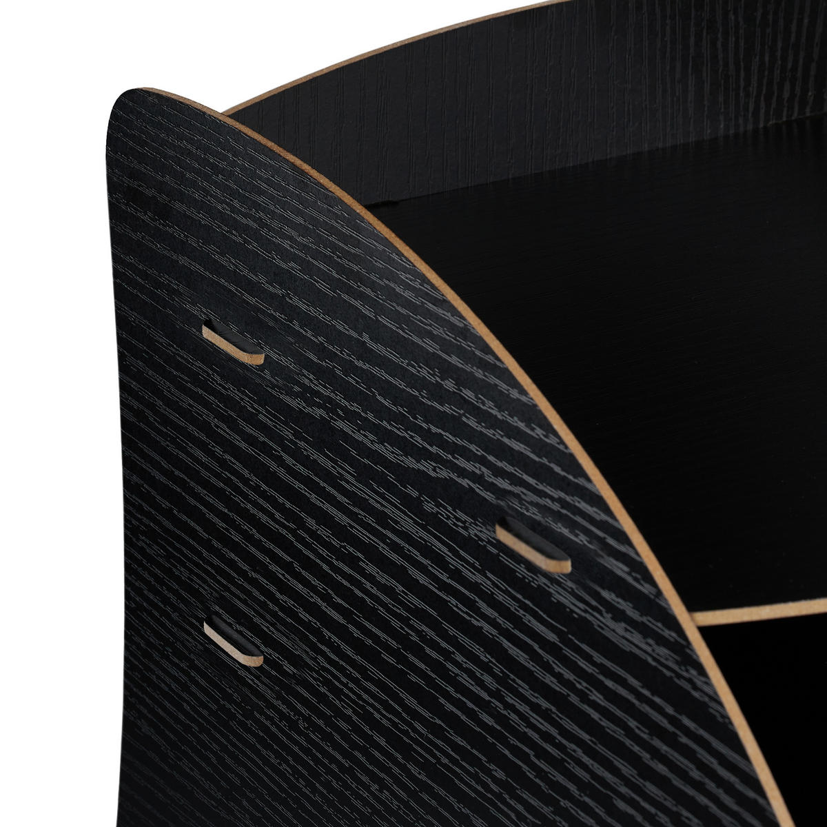 ULOŽENIE dokumentov - čierna, kompozitné drevo (25.5/27/34.5cm) - Relaxdays