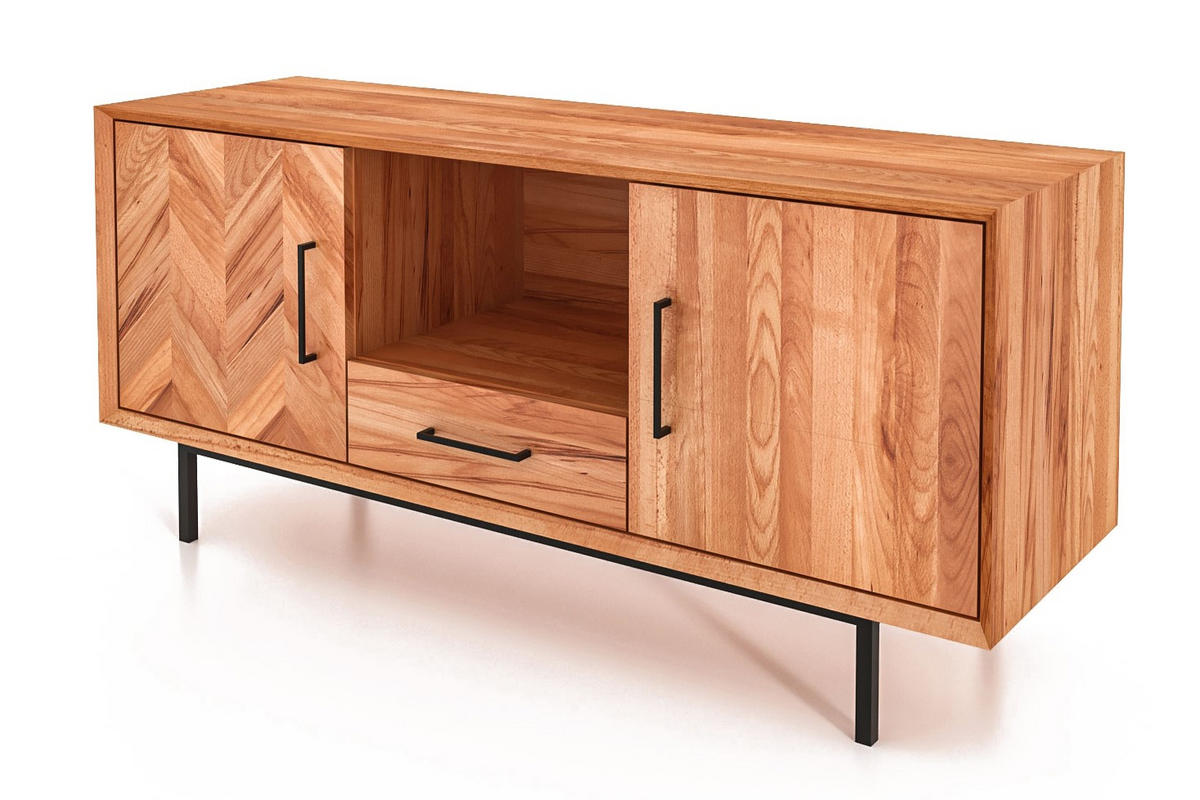 KOMMODE BREIT LEON Kernbuche - Kernbuche, Holz (144/65/45cm) - byoak