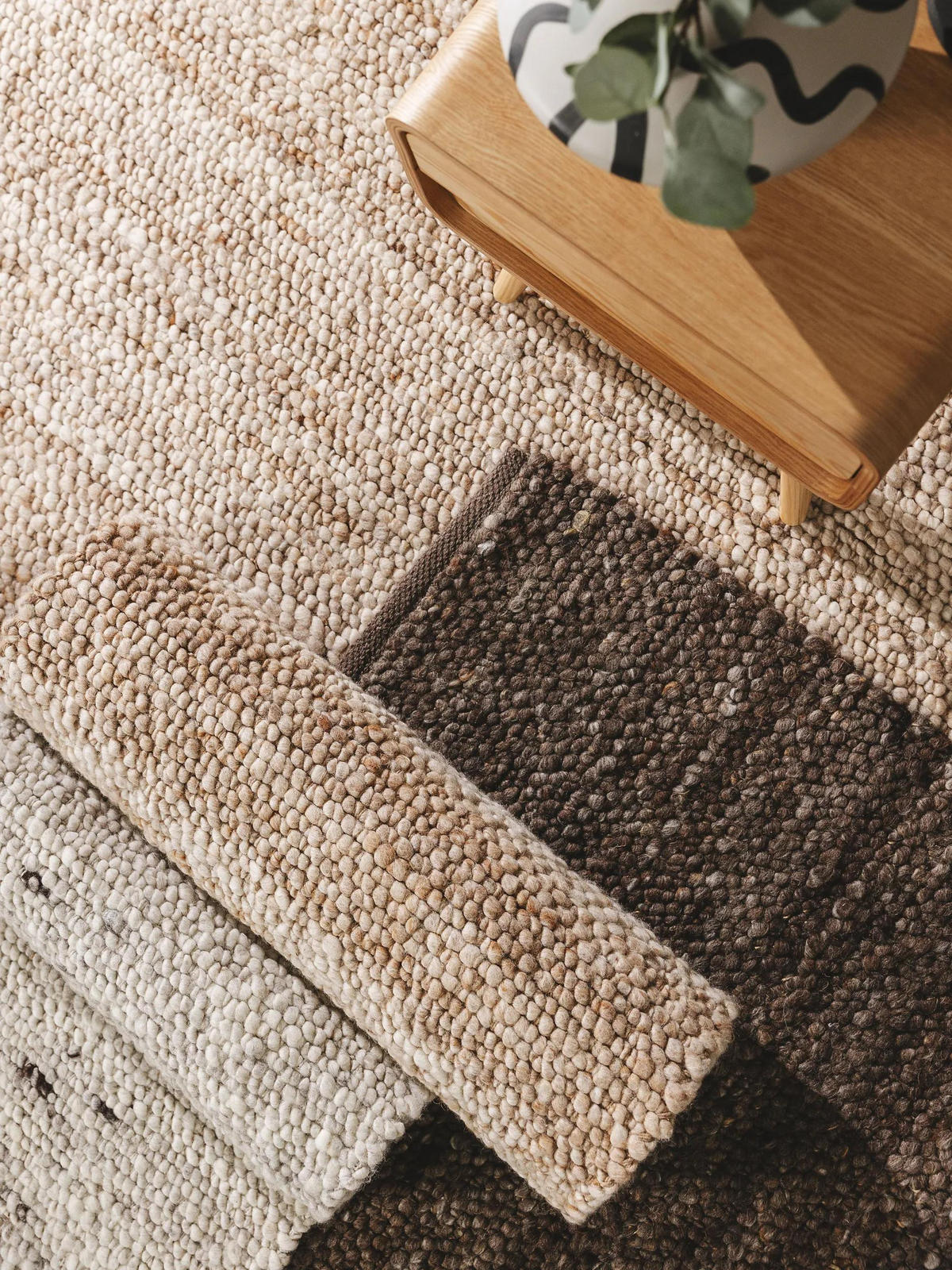 WOLLTEPPICH Finn Braun 100x150 cm - Braun, Textil (100/150cm) - benuta Pure