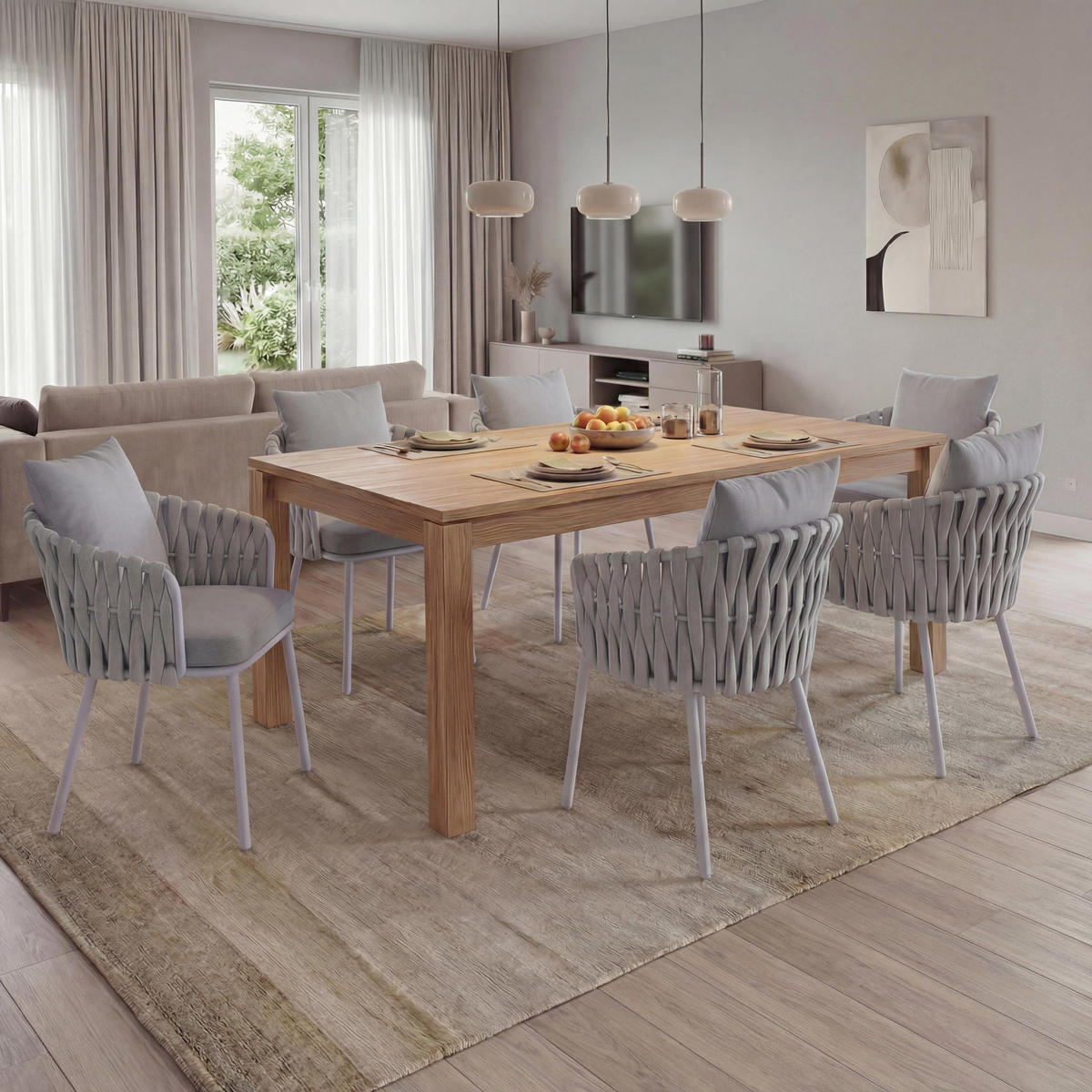 ESSZIMMERSTUHL Hellgrau - Hellgrau, Textil (56/71/57cm) - MCW