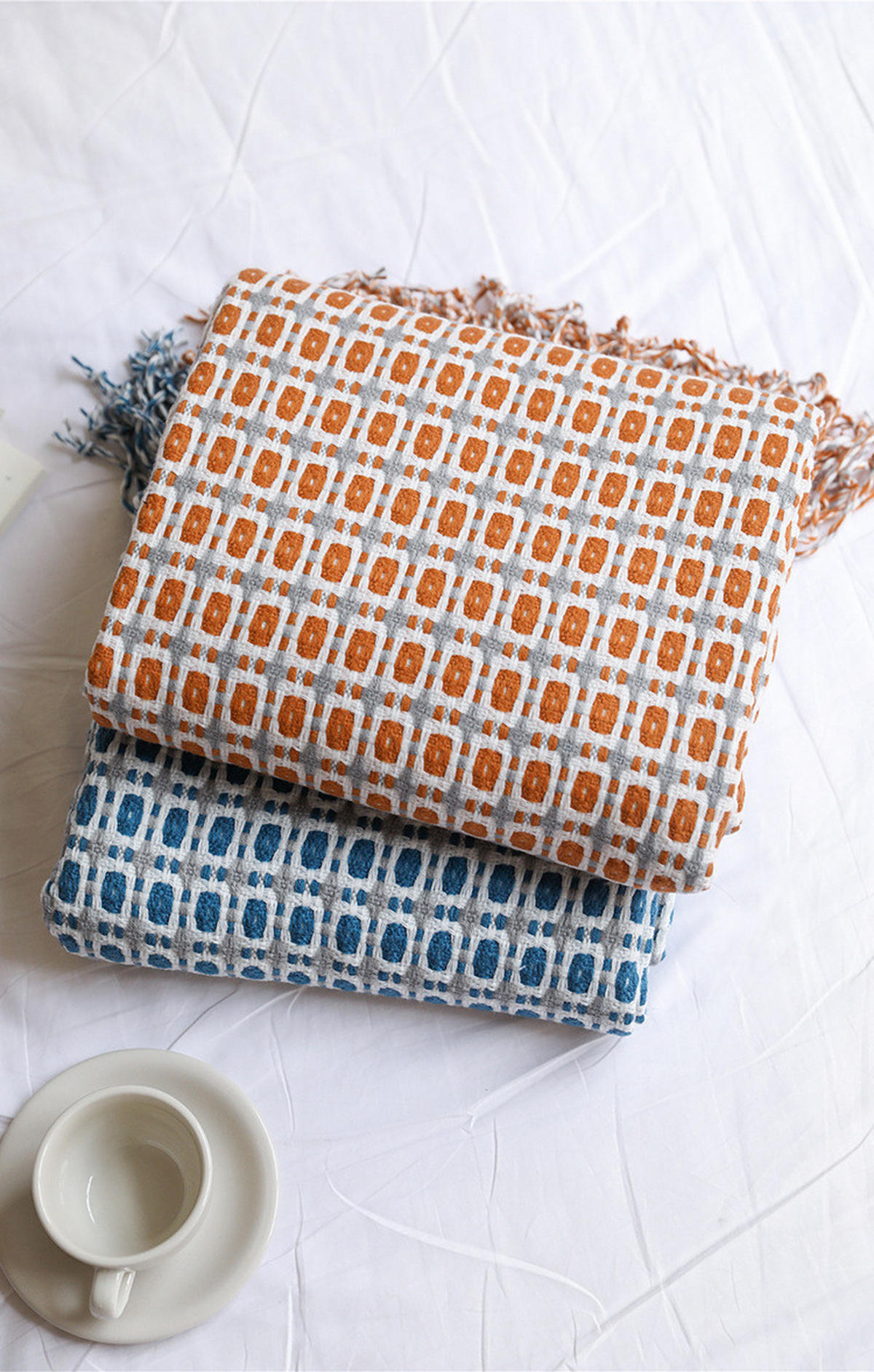 WOHNDECKE – 130 x 152 cm – Blau - Blau, Textil (150/130cm)