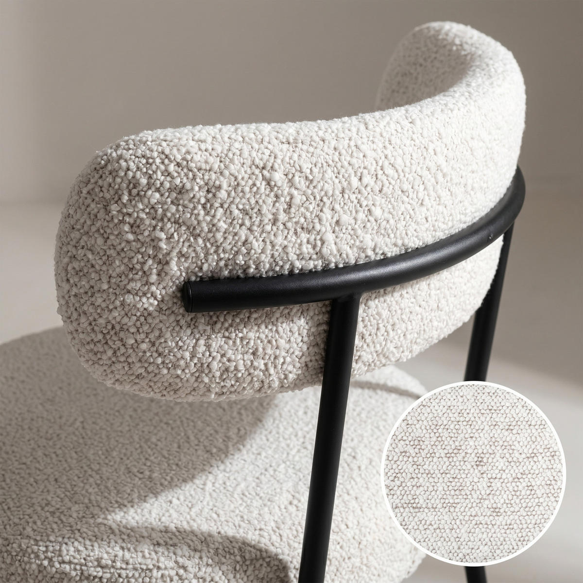 ESSGRUPPE 7-TLG. Tokyo Grau - Creme/Grau, Textil/Metall (120/75/120cm) - ebuy24