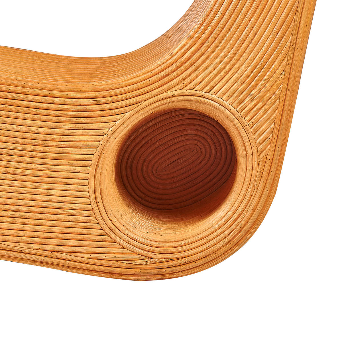 GARTENLIEGE Heller Holzfarbton Airole - Hellbraun, Naturmaterialen (68/95/186cm) - Beliani