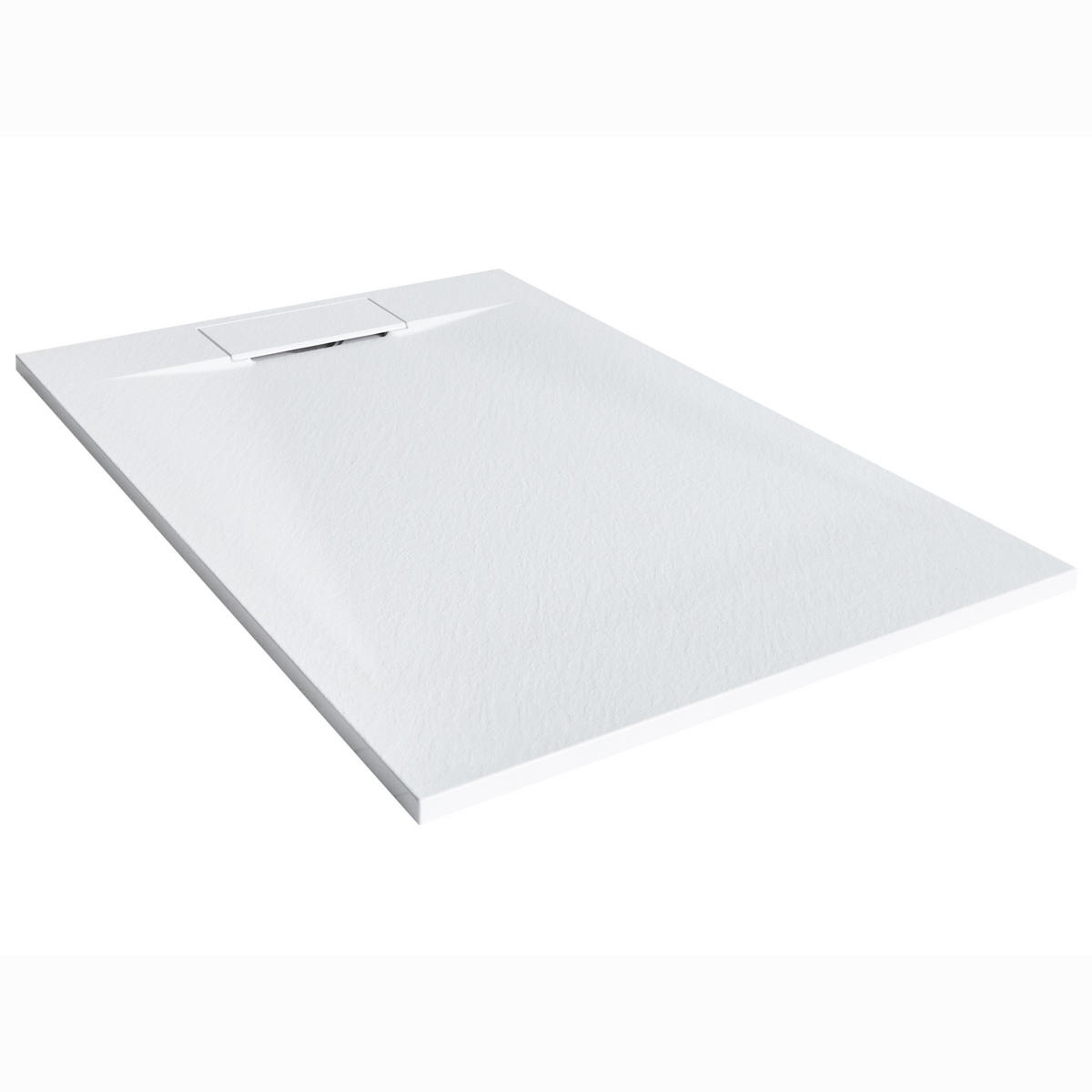 CĂDIȚĂ DE DUȘ 80/120/3 cm albă Azzurro - alb, material plastic (120/3/80cm) - Beliani