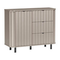 KOMMODE Novado NO-3 111 x 91 x 40,5 cm Greige - Greige/Schwarz, Holzwerkstoff/Metall (111/91/40.5cm) - Koseto