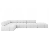 ECKSOFA modulares Sofa Favio-L2 - 380x190x70 cm Weiß Bouclé - Weiß, Holzwerkstoff/Textil (380/190cm) - ALTDECOR