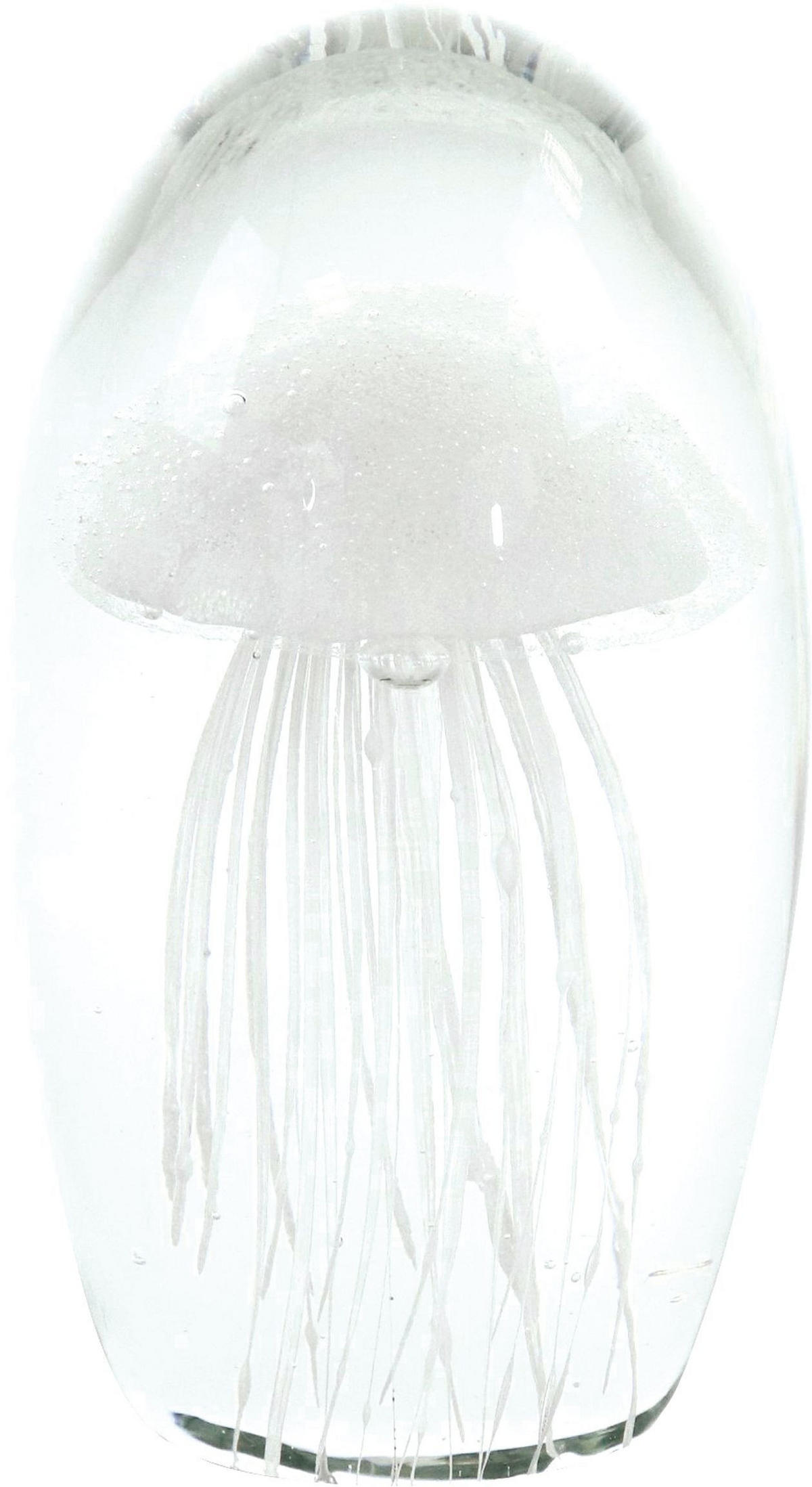 BRIEFBESCHWERER Medusa Weiß - Weiß, Glas (6/16/6cm) - FURNARO