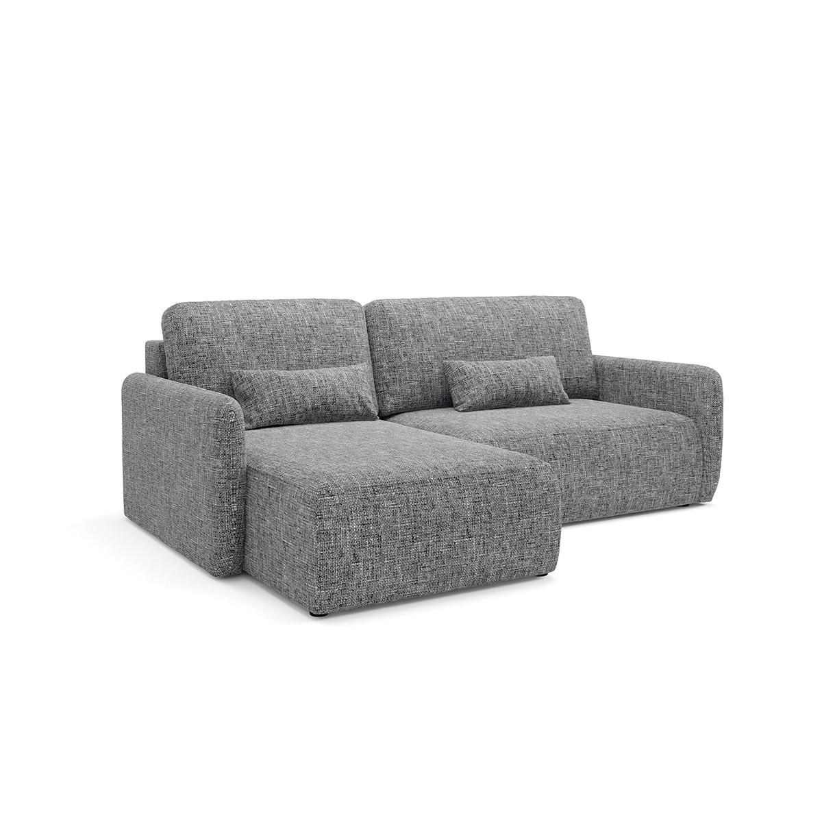 ECKSOFA Lazare 3 Sitzplätze Grau - Grau, Holz (217/148cm) - Petits-meubles