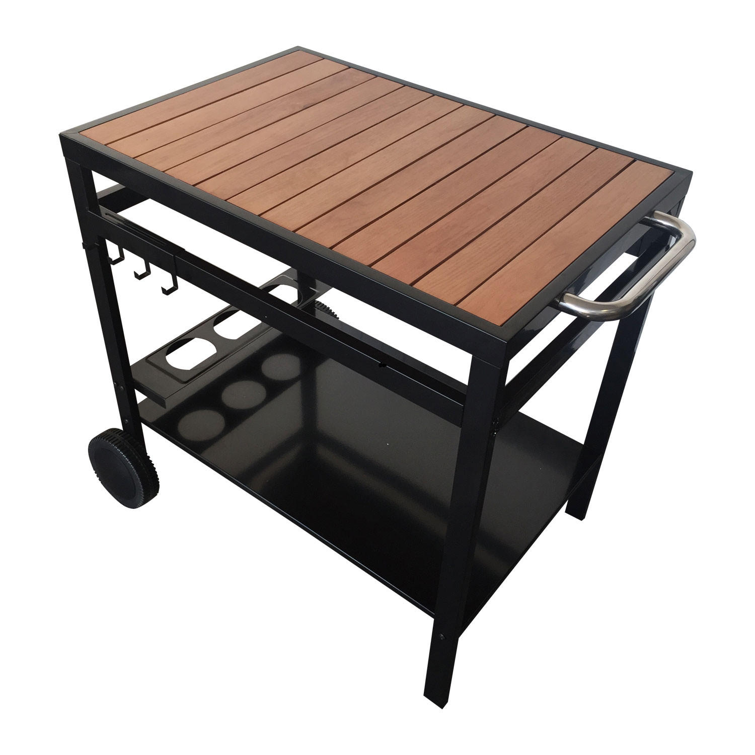 BEISTELLTISCH AVEIRO Schwarz 97/65/80,5 cm - Schwarz, Metall (65/80.5/97cm) - Happy Garden