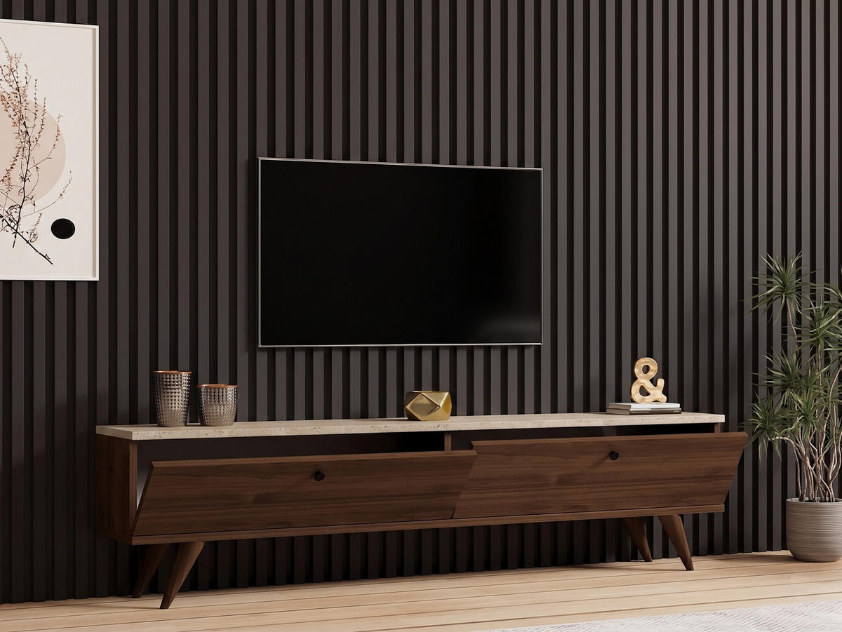 TV-MÖBEL paris - Weiß, Holz (25/40/160cm) - Habitat Garten