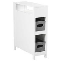 DULAP DE BAIE 20 cm alb Cachi - alb/gri închis, compozit lemnos (20/70/60cm) - Beliani