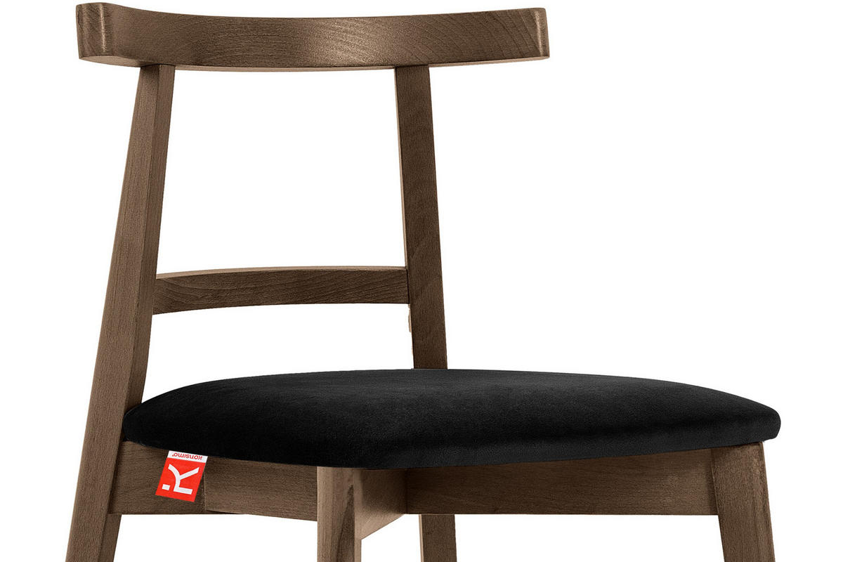 ESSTISCHSTÜHLE LILIO 2 St Vintage, Schwarz / Lefkas-Eiche - Eichefarben/Schwarz, Holz/Textil (47/76/45cm) - KONSIMO®