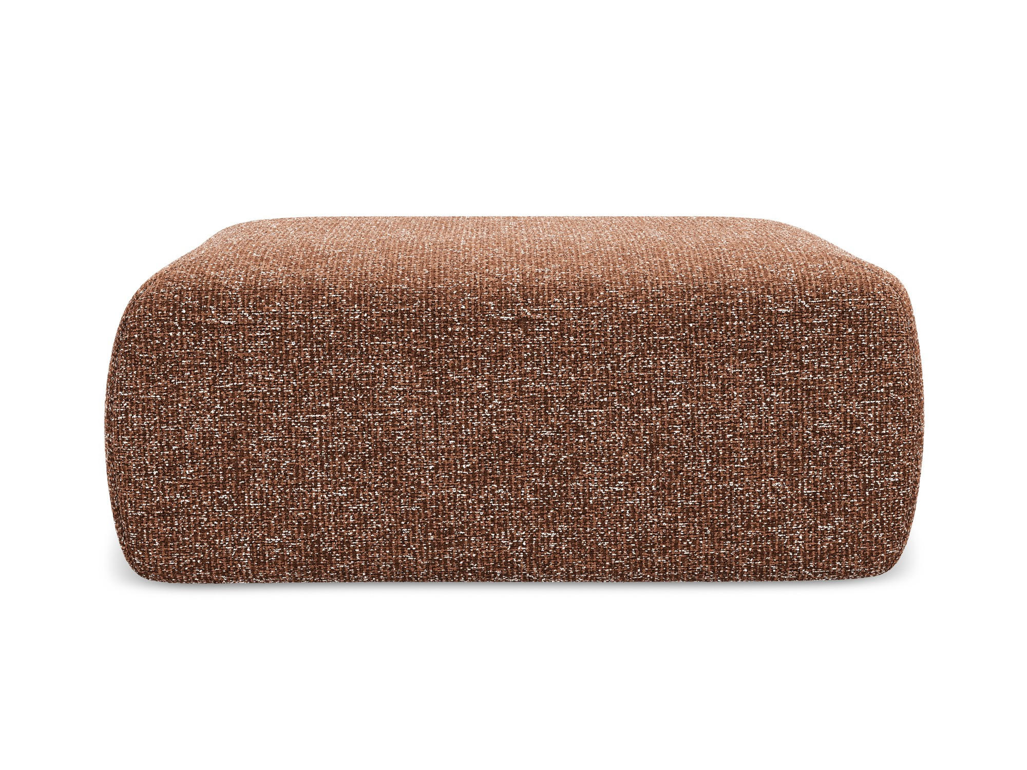 POUF Strukturstoff Stoff Orange - Terra cotta/Schwarz, Kunststoff/Textil (102/40/62cm) - Makamii