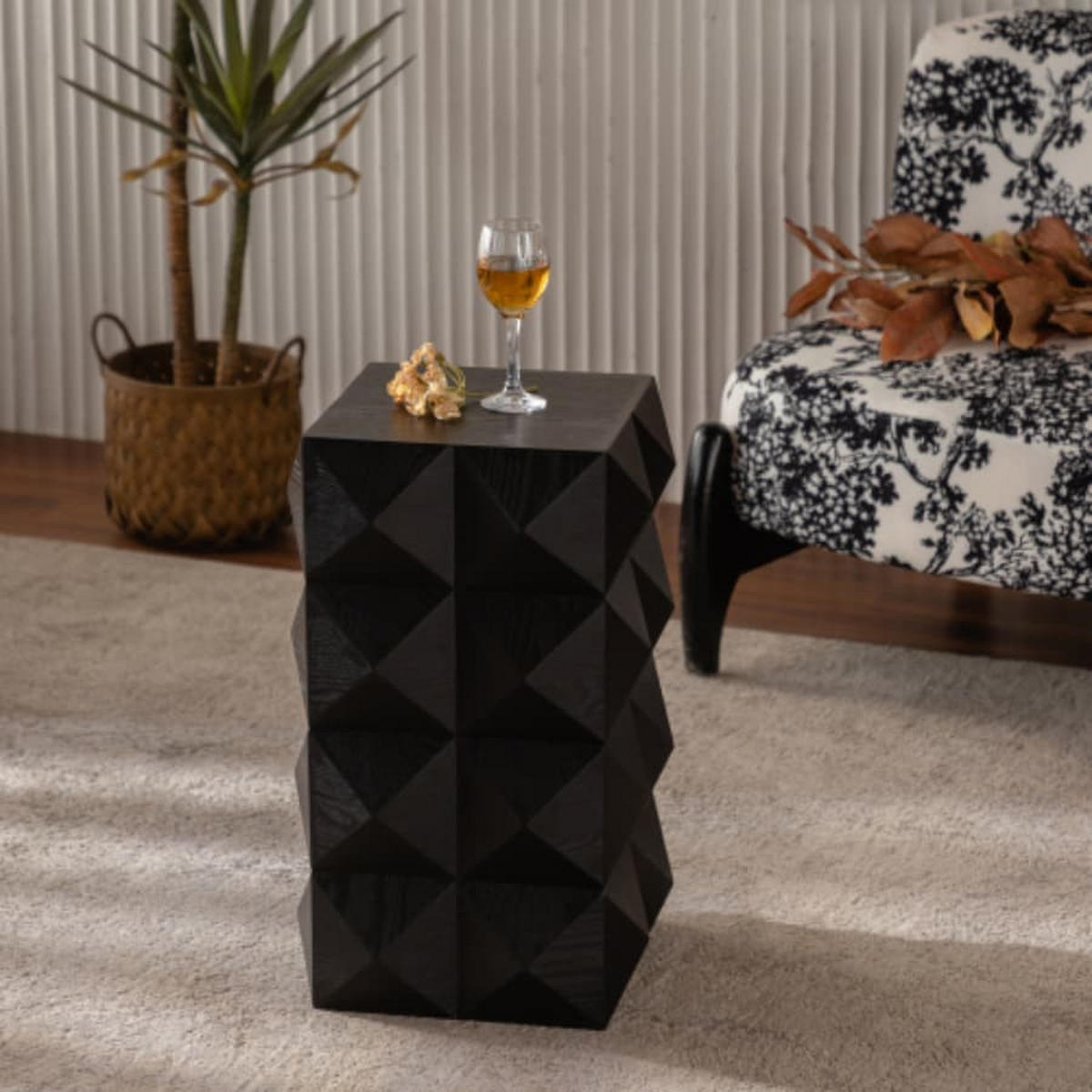 COUCHTISCH Retro Holz Schwarz 60 cm - Multicolor, Metall (37/37/60cm) - SHOPENTRA