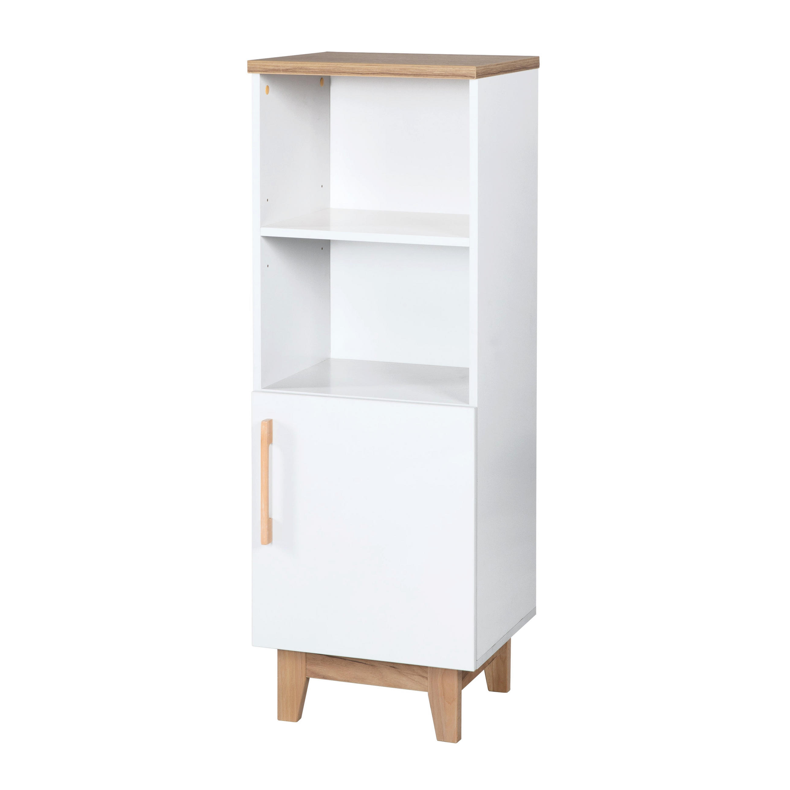 STANDREGAL Finn - Weiß, Holzwerkstoff (45/128/42cm) - Roba