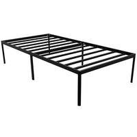 METALLBETT Rukim Metall Schwarz Bett 100x200 - Schwarz, Metall - DELUKE