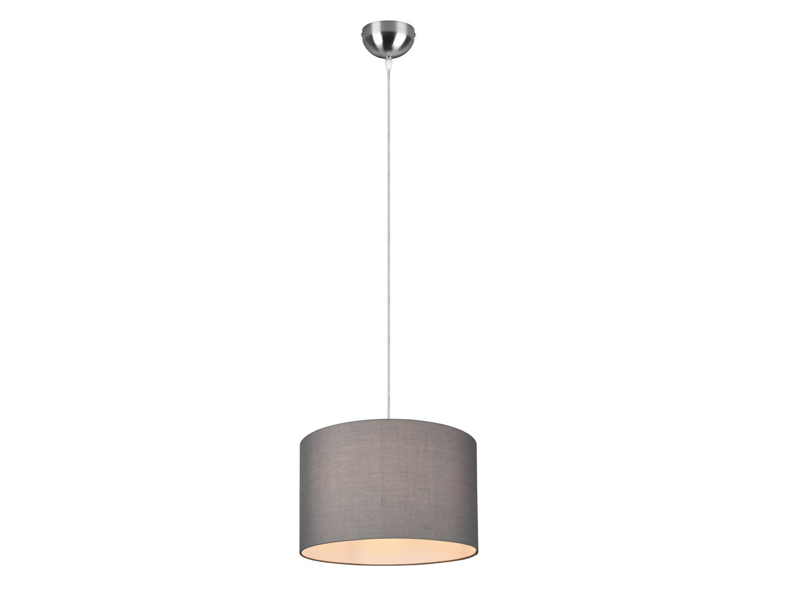 LED-PENDELLEUCHTE Ø40cm, Stoff Lampenschirm Grau - Grau, Textil (40/40/150cm) - meineWunschleuchte