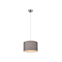 LED-PENDELLEUCHTE Ø40cm, Stoff Lampenschirm Grau - Grau, Textil (40/40/150cm) - meineWunschleuchte