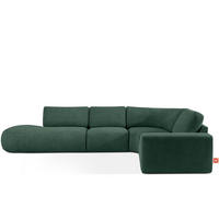 ECKSOFA LINKS ZUCCO, Grün - Grün, Holz/Holzwerkstoff (224/373cm) - KONSIMO®
