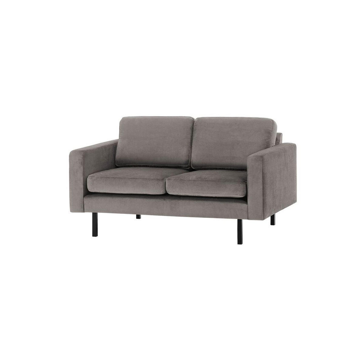 ZWEISITZER-SOFA Lioni-Kronos 15 - Graubraun, Holz/Textil (143/84/94cm)