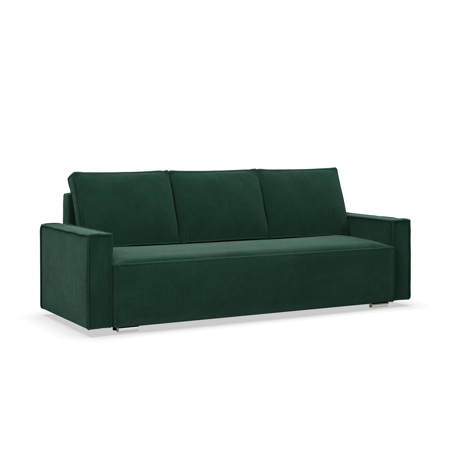 SOFA 3-SITZER MIT SCHLAFFUNKTION NOTO Dunkelgrün - Dunkelgrün, Textil (95/92/220cm) - Mebligo