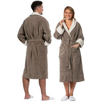 BADEMANTEL, S, Außen: 100% Polyester; Innen: 50% Bambus-Viskose, 50% Baumwolle , Braun - Hellbraun, Textil (Snull) - Zollner