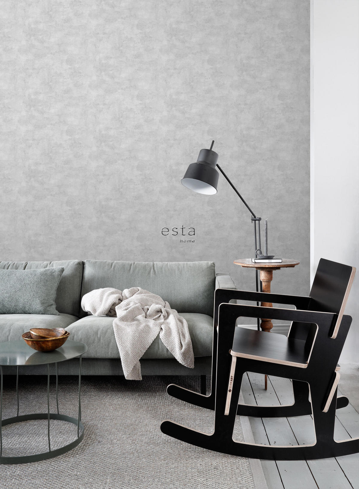 TAPETE Betonoptik 53 cm x 10.05 m - Beige, Papier (53/1000cm) - ESTAhome
