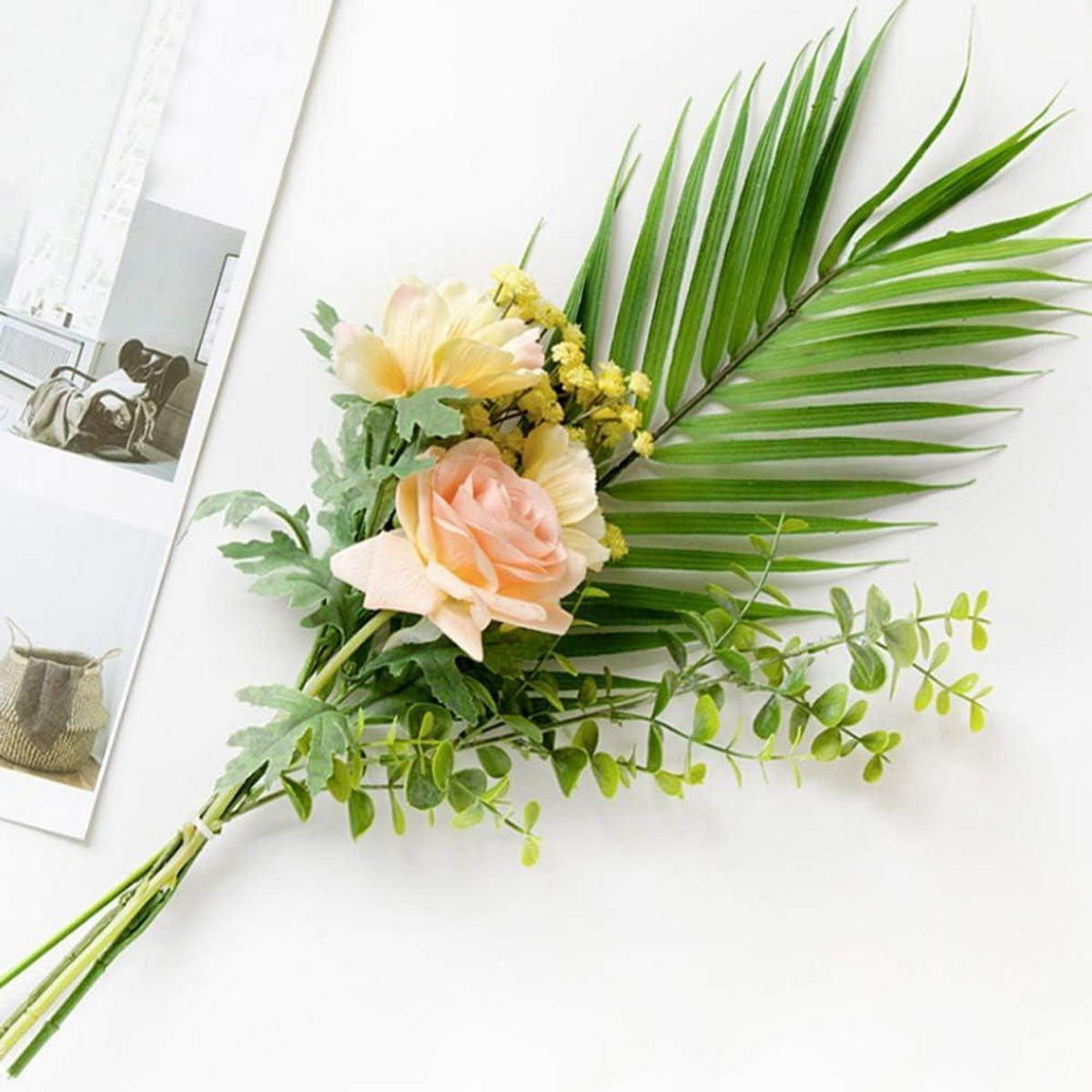 KÜNSTLICHE Palmblätter 6-teiliges Set 74 cm - Grün, Kunststoff (30cm)