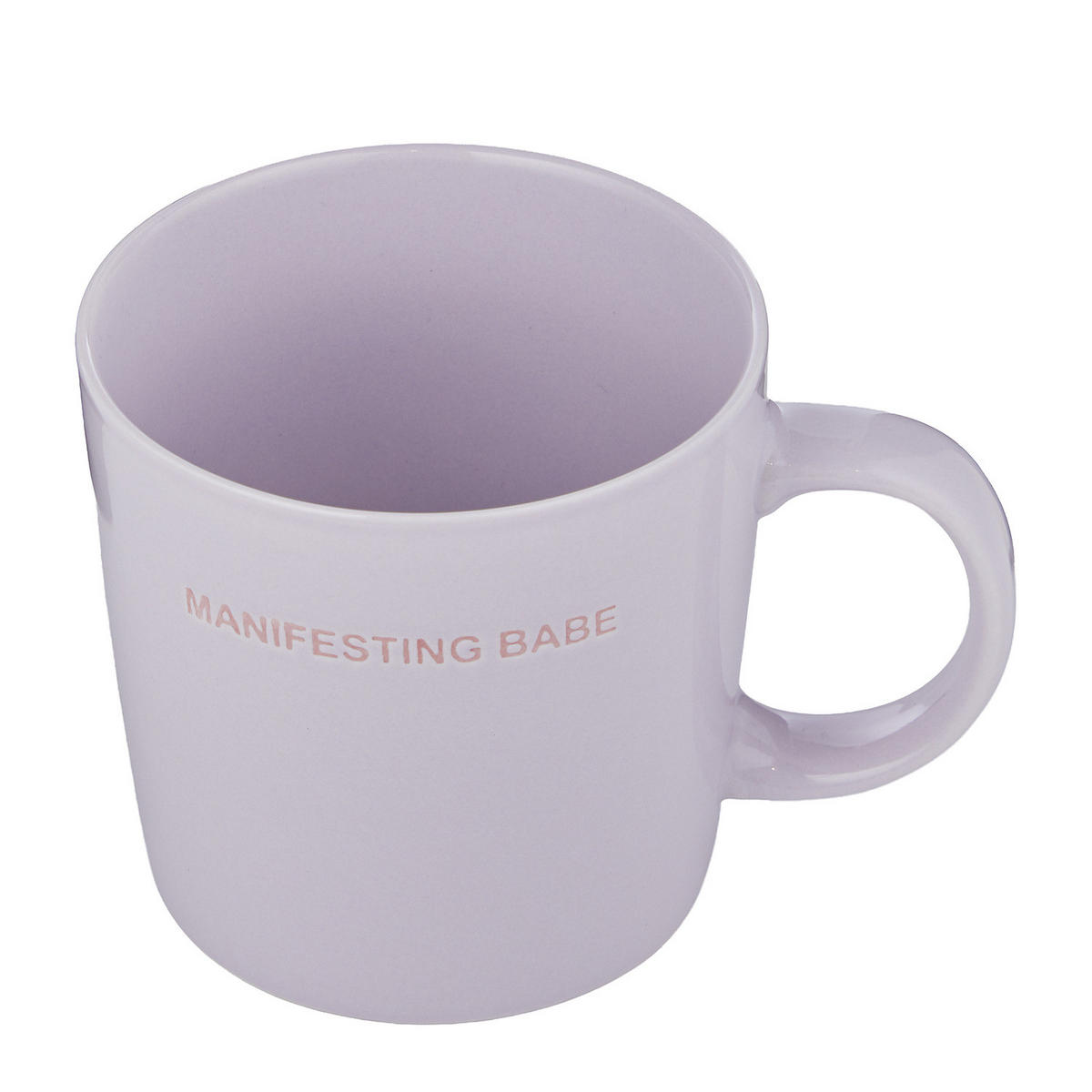TASSE (6er-Set) Good Vibes Manifesting Babe - Violett, Keramik (0.4L) - Butlers